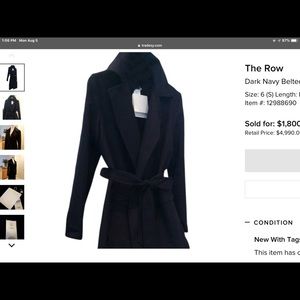 The Row designer women’s coat
